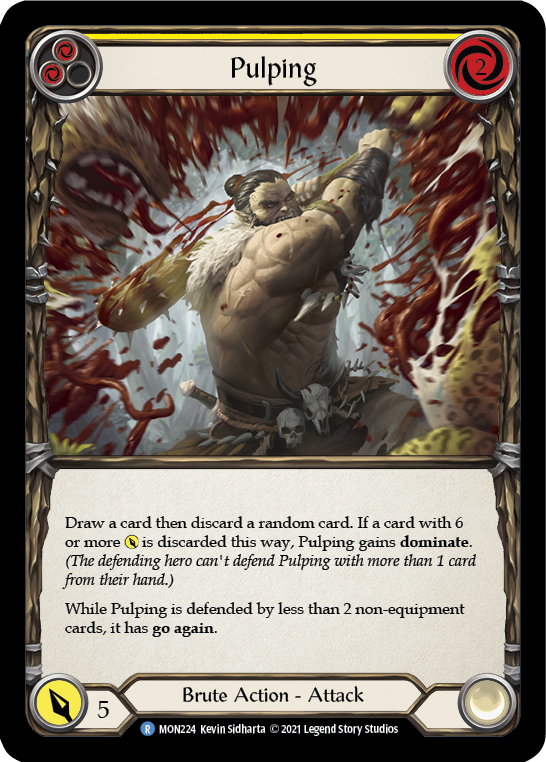 Flesh and Blood TCG | Pulping (Yellow) [MON224] (Monarch)  1st Edition Normal | The Nerd Merchant