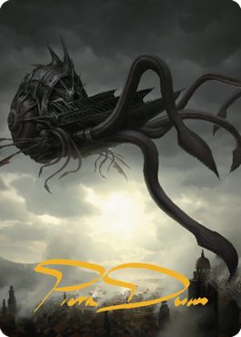 Magic | Nautiloid Ship Art Card (Gold-Stamped Signature) [Commander Legends: Battle for Baldur's Gate Art Series] | The Nerd Merchant