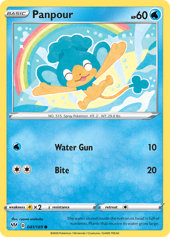 Pokemon | Panpour (041/189) [Sword & Shield: Darkness Ablaze] | The Nerd Merchant