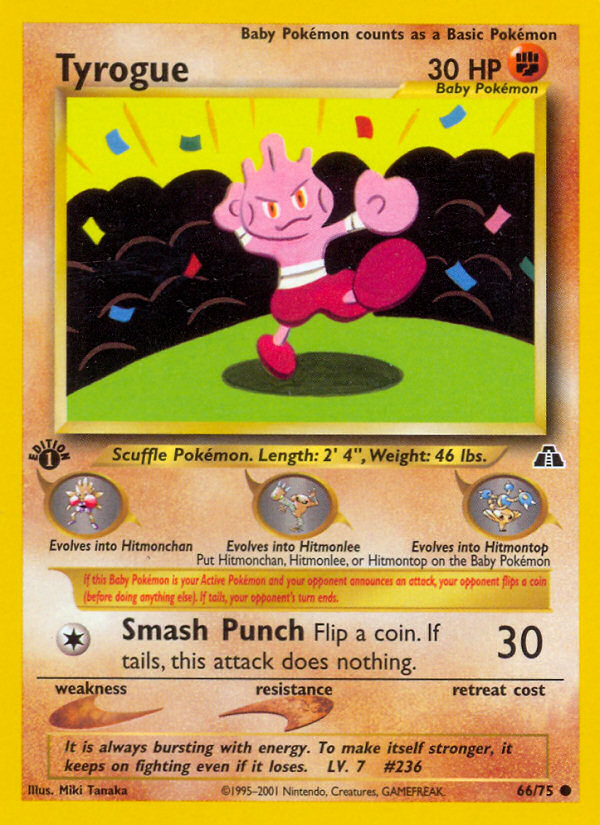 Pokemon | Tyrogue (66/75) [Neo Discovery 1st Edition] | The Nerd Merchant