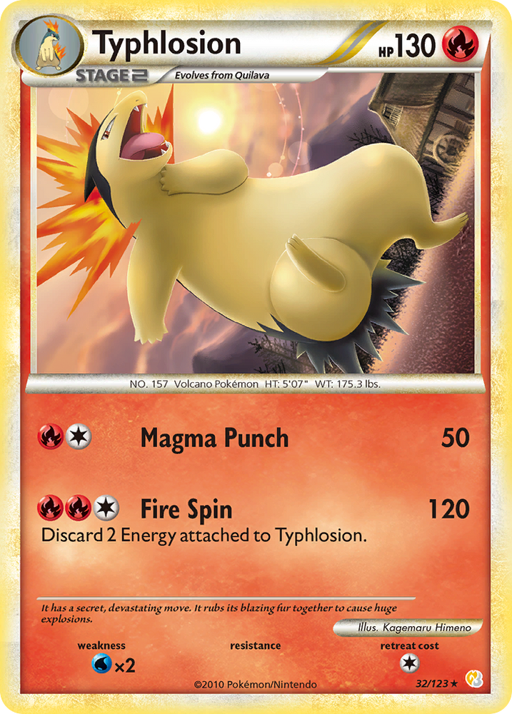 Pokemon | Typhlosion (32/123) [HeartGold & SoulSilver: Base Set] | The Nerd Merchant