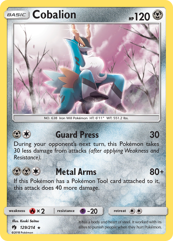Pokemon | Cobalion (129/214) [Sun & Moon: Lost Thunder] | The Nerd Merchant