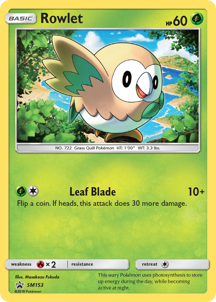 Pokemon | Rowlet (SM153) [Sun & Moon: Black Star Promos] | The Nerd Merchant