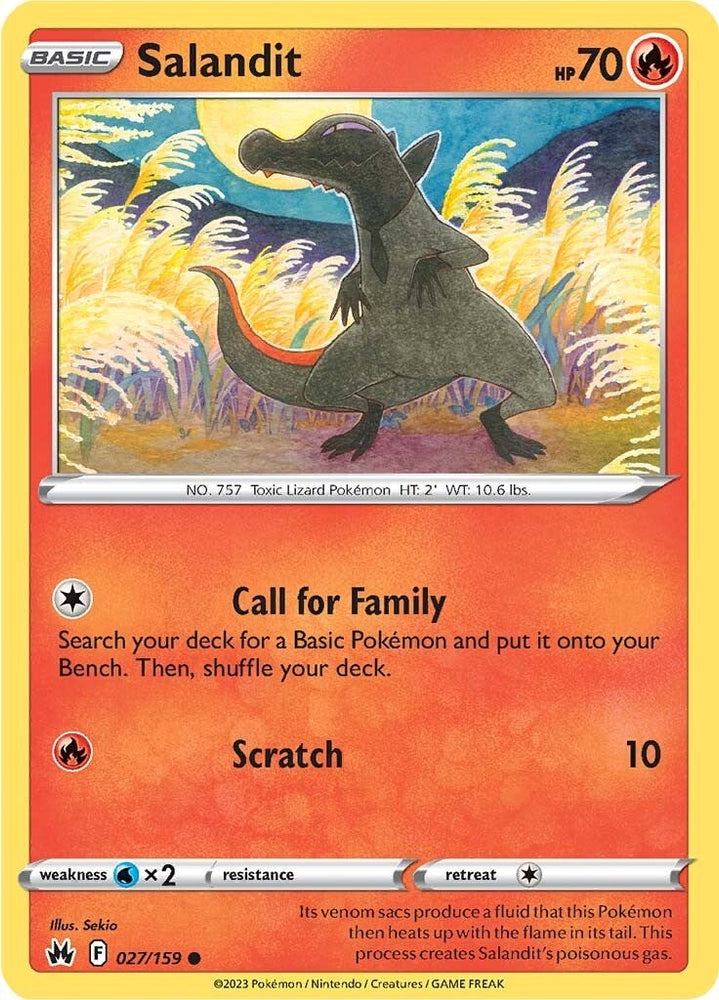 Pokemon | Salandit (027/159) [Sword & Shield: Crown Zenith] | The Nerd Merchant