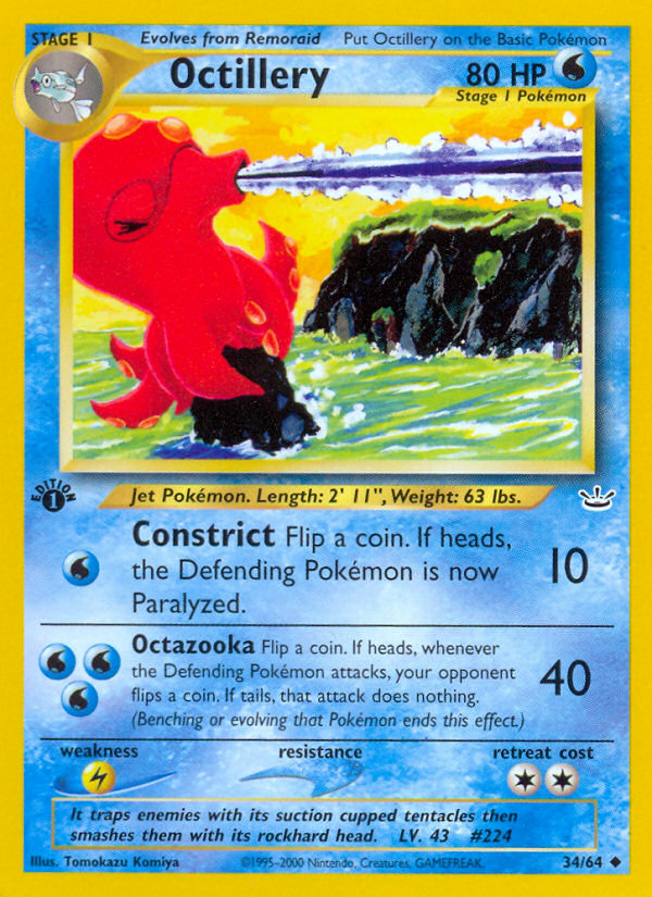 Pokemon | Octillery (34/64) [Neo Revelation 1st Edition] | The Nerd Merchant
