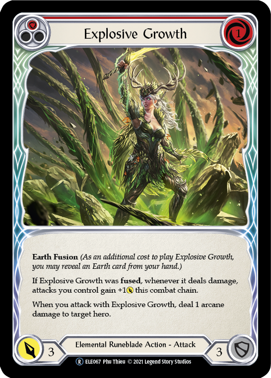 Flesh and Blood TCG | Explosive Growth (Red) [U-ELE067] (Tales of Aria Unlimited)  Unlimited Rainbow Foil | The Nerd Merchant