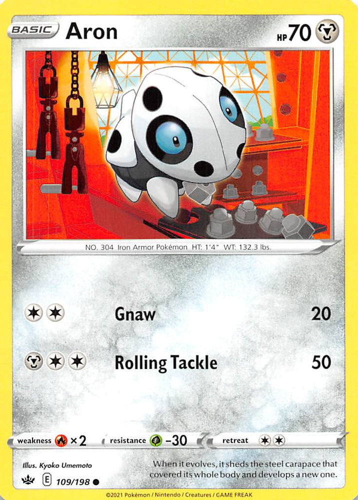 Pokemon | Aron (109/198) [Sword & Shield: Chilling Reign] | The Nerd Merchant