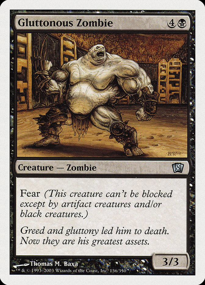 Magic | Gluttonous Zombie [Eighth Edition] | The Nerd Merchant
