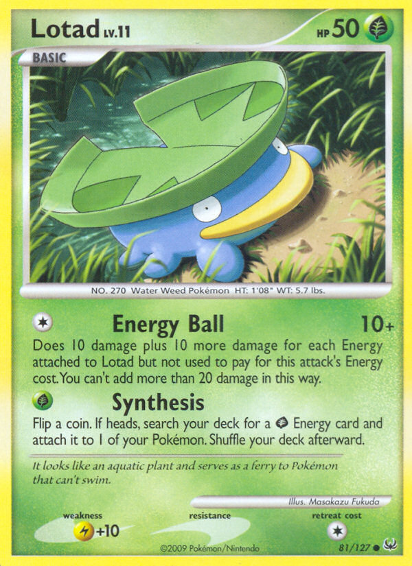 Pokemon | Lotad (81/127) [Platinum: Base Set] | The Nerd Merchant