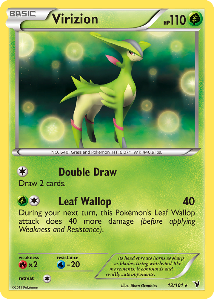 Pokemon | Virizion (13/101) [Black & White: Noble Victories] | The Nerd Merchant