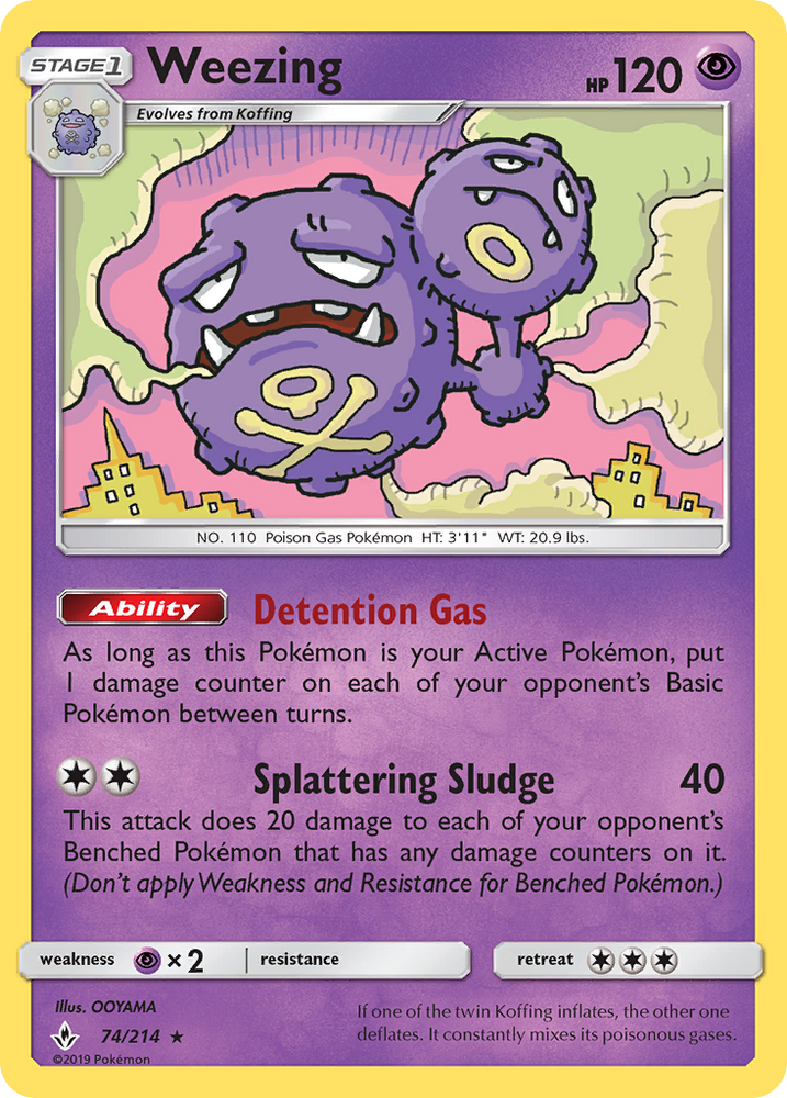Pokemon | Weezing (74/214) [Sun & Moon: Unbroken Bonds] | The Nerd Merchant