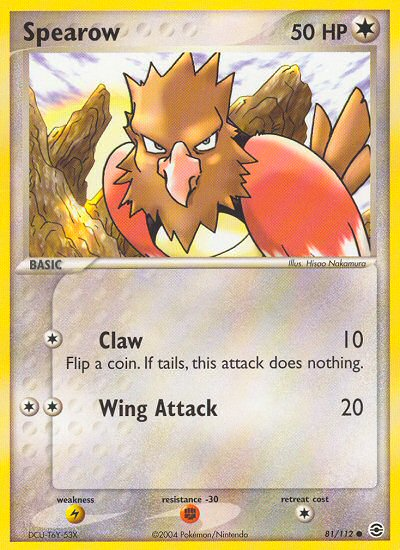 Pokemon | Spearow (81/112) [EX: FireRed & LeafGreen] | The Nerd Merchant
