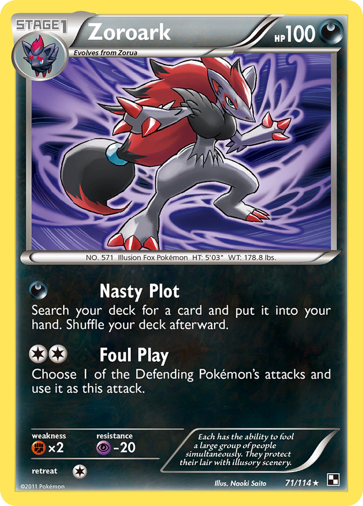 Pokemon | Zoroark (71/114) [Black & White: Base Set] | The Nerd Merchant