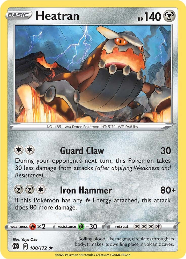 Pokemon | Heatran (100/172) [Sword & Shield: Brilliant Stars] | The Nerd Merchant