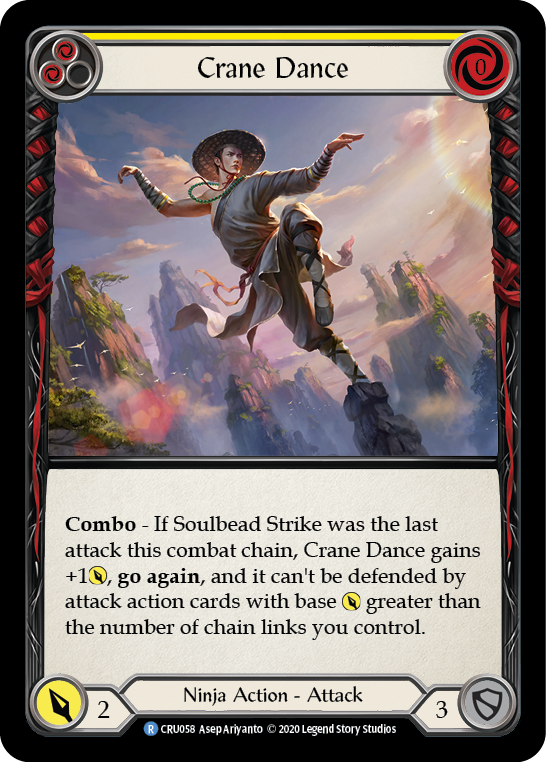 Flesh and Blood TCG | Crane Dance (Yellow) [CRU058] (Crucible of War)  1st Edition Rainbow Foil | The Nerd Merchant