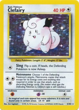 Pokemon | Clefairy (5/102) [Base Set Unlimited] | The Nerd Merchant