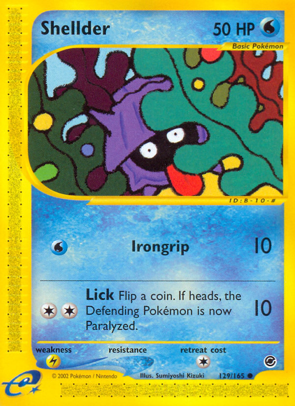 Pokemon | Shellder (129/165) [Expedition: Base Set] | The Nerd Merchant