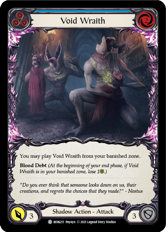 Flesh and Blood TCG | Void Wraith (Blue) [MON211-RF] (Monarch)  1st Edition Rainbow Foil | The Nerd Merchant