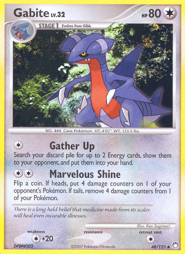 Pokemon | Gabite (48/123) [Diamond & Pearl: Mysterious Treasures] | The Nerd Merchant