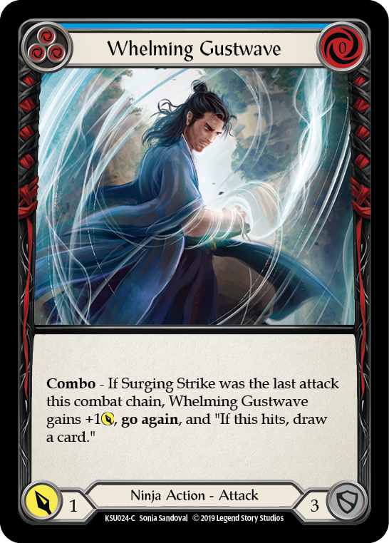 Flesh and Blood TCG | Whelming Gustwave (Blue) [KSU024-C] (Katsu Hero Deck)  1st Edition Normal | The Nerd Merchant