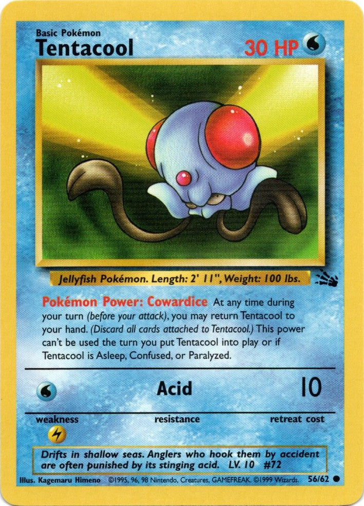 Pokemon | Tentacool (56/62) [Fossil Unlimited] | The Nerd Merchant