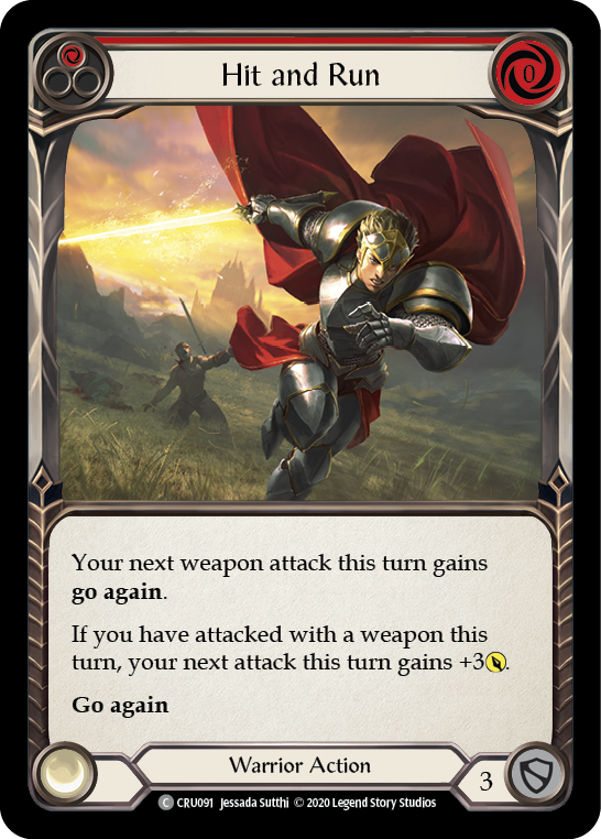 Flesh and Blood TCG | Hit and Run (Red) [CRU091] (Crucible of War)  1st Edition Normal | The Nerd Merchant