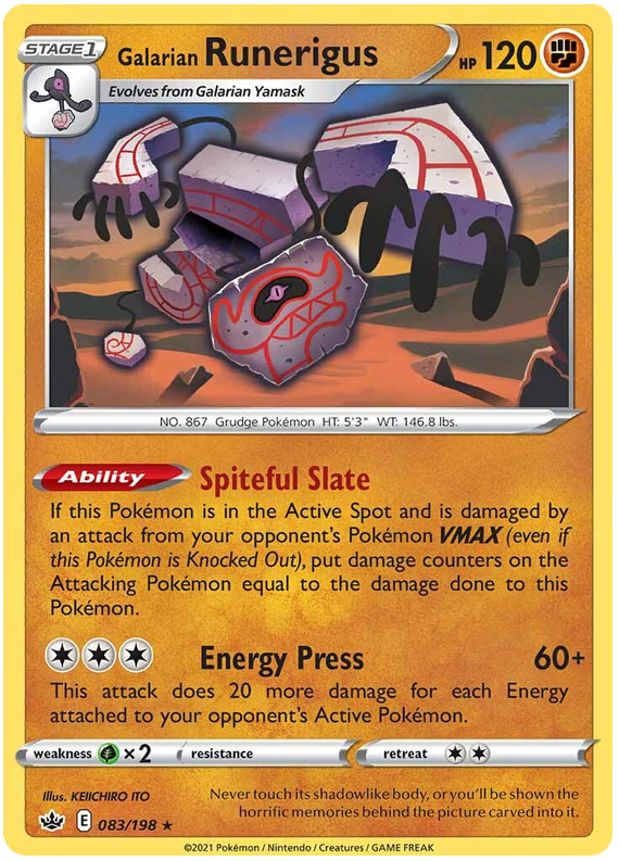 Pokemon | Galarian Runerigus (083/198) [Sword & Shield: Chilling Reign] | The Nerd Merchant