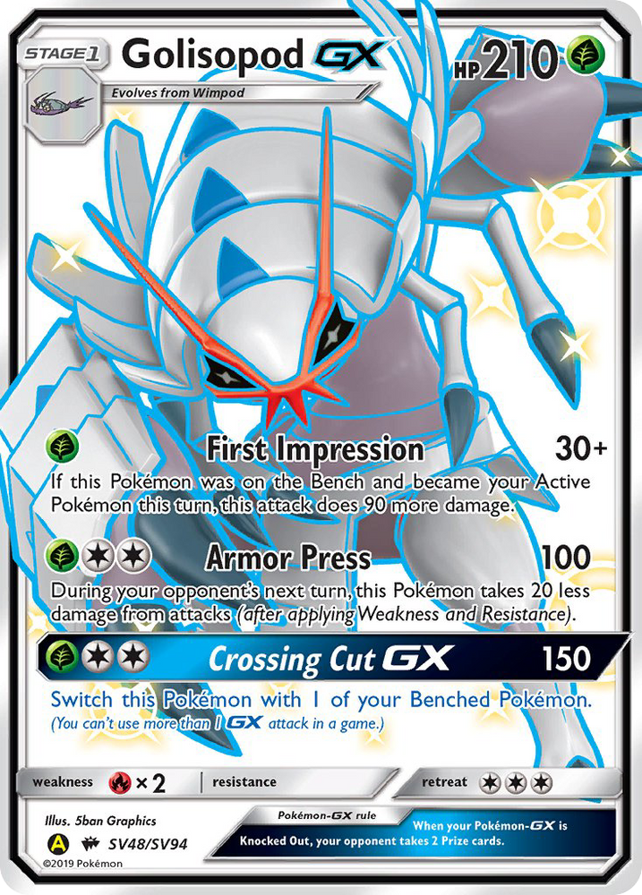 Pokemon | Golisopod GX (SV48/SV94) [Sun & Moon: Hidden Fates - Shiny Vault] | The Nerd Merchant
