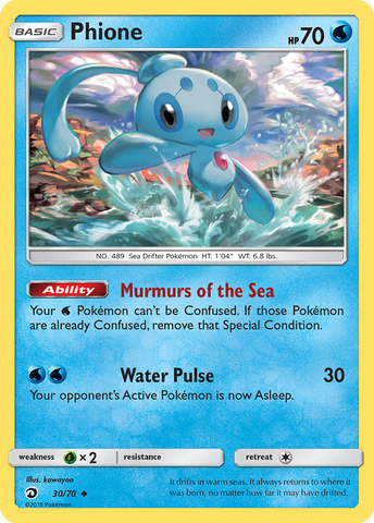 Pokemon | Phione (30/70) [Sun & Moon: Dragon Majesty] | The Nerd Merchant