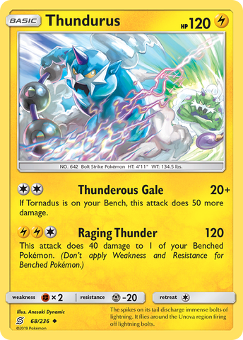 Pokemon | Thundurus (68/236) [Sun & Moon: Unified Minds] | The Nerd Merchant