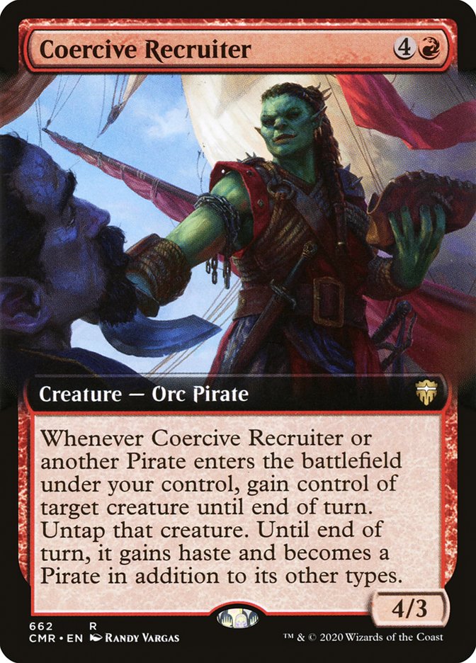 Magic | Coercive Recruiter (Extended Art) [Commander Legends] | The Nerd Merchant