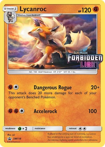 Pokemon | Lycanroc (SM118) (Prerelease Promo) [Sun & Moon: Black Star Promos] | The Nerd Merchant