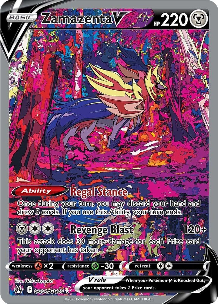 Pokemon | Zamazenta V (GG54/GG70) [Sword & Shield: Crown Zenith] | The Nerd Merchant