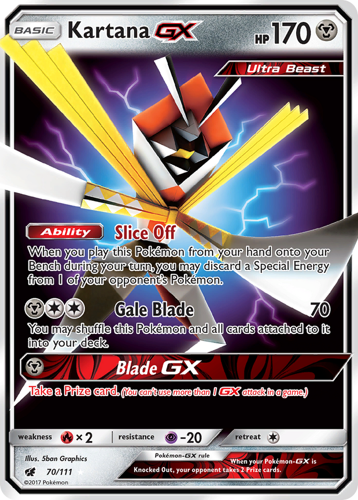 Pokemon | Kartana GX (70/111) [Sun & Moon: Crimson Invasion] | The Nerd Merchant