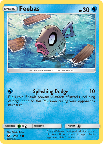 Pokemon | Feebas (26/111) [Sun & Moon: Crimson Invasion] | The Nerd Merchant