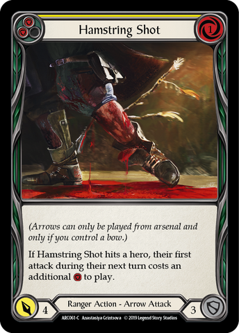 Flesh and Blood TCG | Hamstring Shot (Yellow) [ARC061-C] (Arcane Rising)  1st Edition Normal | The Nerd Merchant