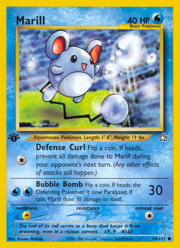 Pokemon | Marill (66/111) [Neo Genesis 1st Edition] | The Nerd Merchant