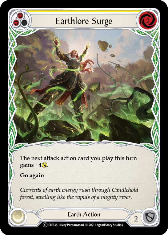 Flesh and Blood TCG | Earthlore Surge (Yellow) [U-ELE138] (Tales of Aria Unlimited)  Unlimited Rainbow Foil | The Nerd Merchant