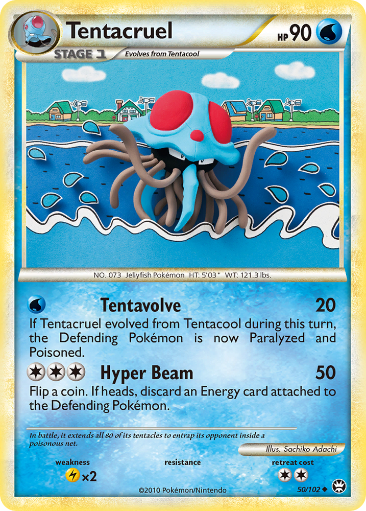 Pokemon | Tentacruel (50/102) [HeartGold & SoulSilver: Triumphant] | The Nerd Merchant