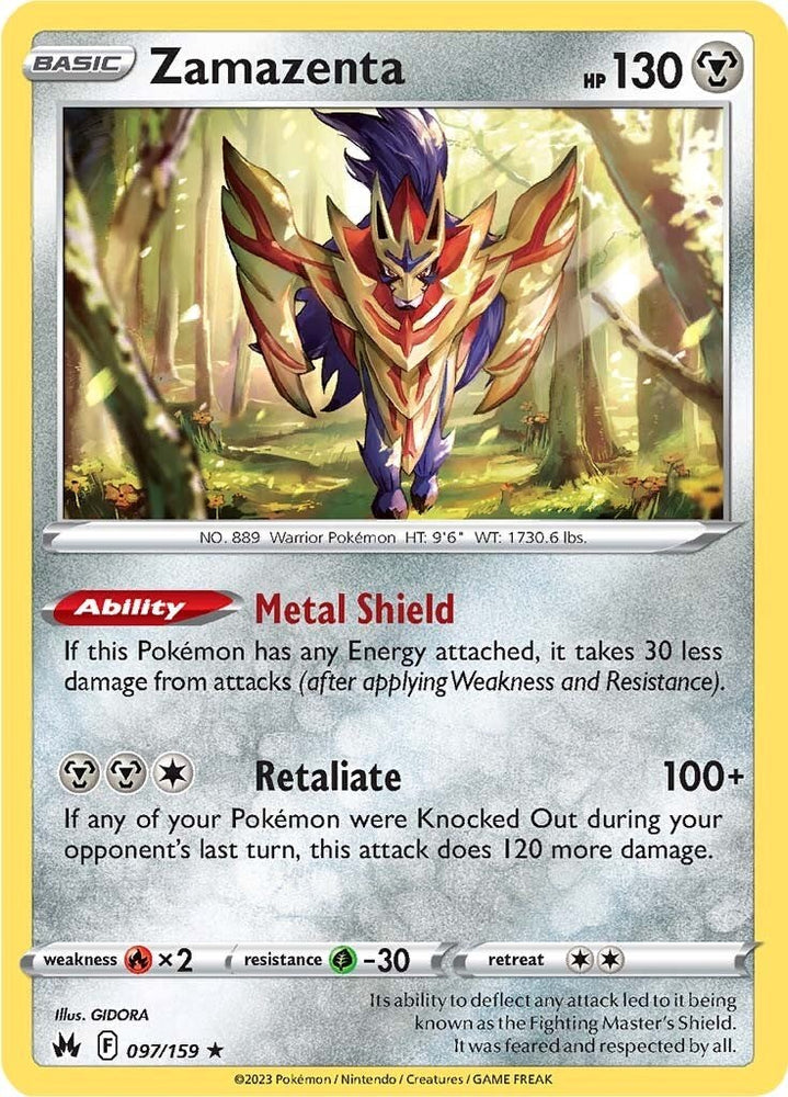 Pokemon | Zamazenta (097/159) [Sword & Shield: Crown Zenith] | The Nerd Merchant