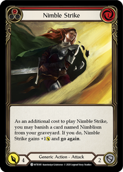 Flesh and Blood TCG | Nimble Strike (Red) [U-WTR185] (Welcome to Rathe Unlimited)  Unlimited Rainbow Foil | The Nerd Merchant