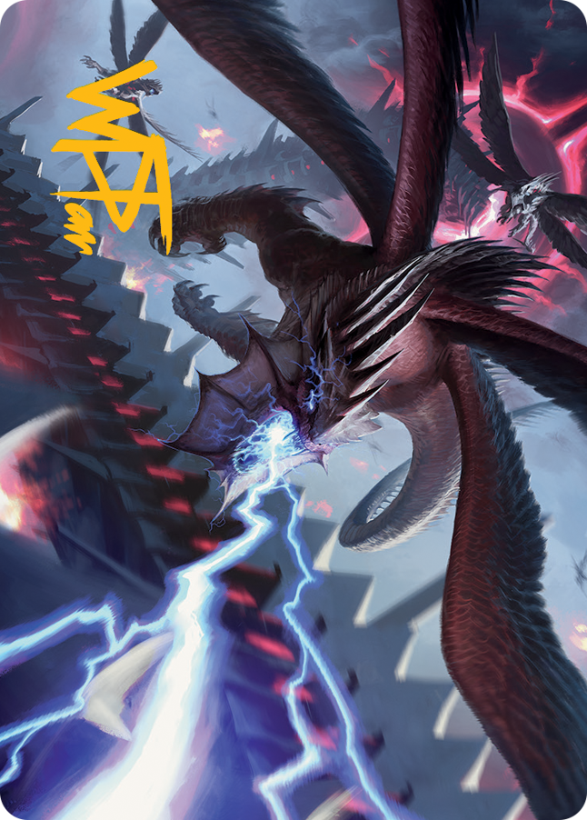 Magic | Defiant Thundermaw Art Card (Gold-Stamped Signature) [March of the Machine Art Series] | The Nerd Merchant