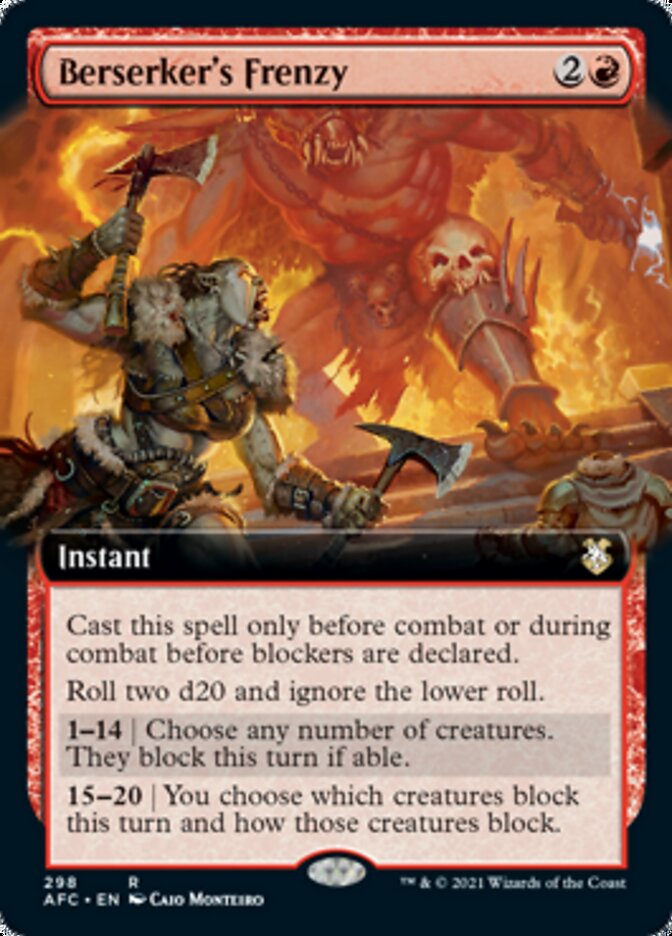 Magic | Berserker's Frenzy (Extended Art) [Dungeons & Dragons: Adventures in the Forgotten Realms Commander] | The Nerd Merchant