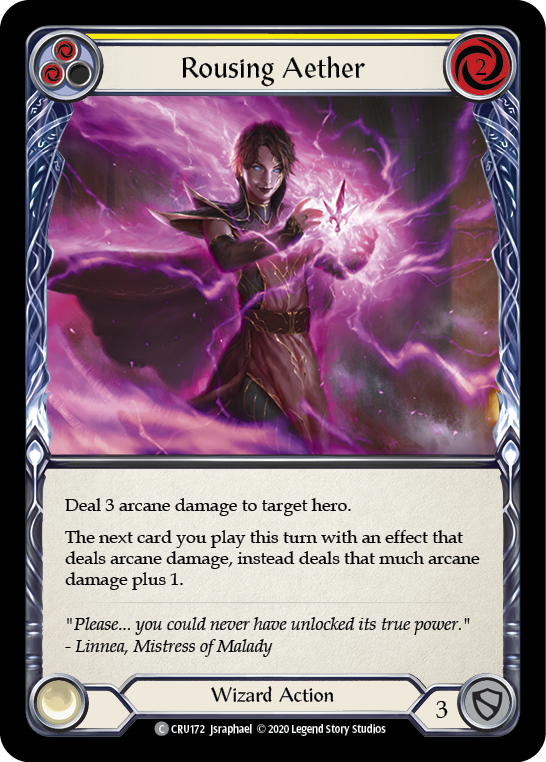 Flesh and Blood TCG | Rousing Aether (Yellow) [CRU172] (Crucible of War)  1st Edition Normal | The Nerd Merchant