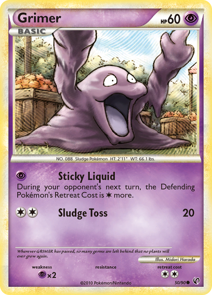 Pokemon | Grimer (50/90) [HeartGold & SoulSilver: Undaunted] | The Nerd Merchant