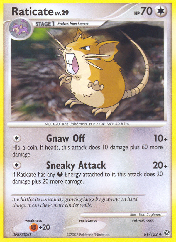 Pokemon | Raticate (61/132) [Diamond & Pearl: Secret Wonders] | The Nerd Merchant