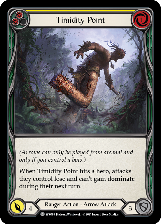 Flesh and Blood TCG | Timidity Point (Yellow) [EVR098] (Everfest)  1st Edition Normal | The Nerd Merchant