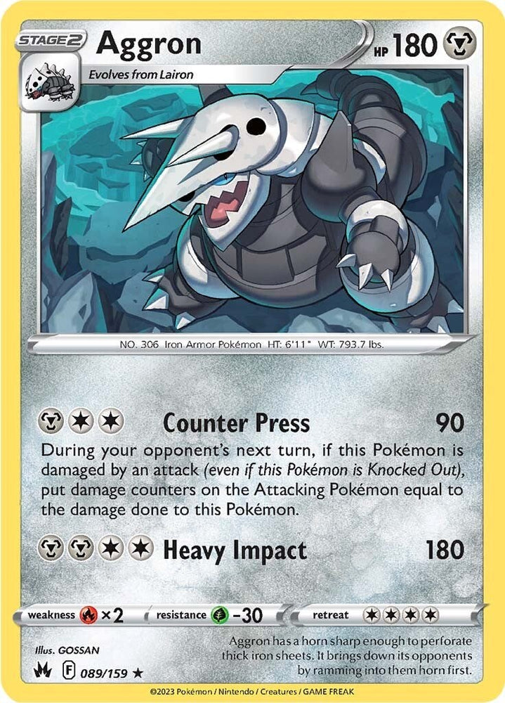 Pokemon | Aggron (089/159) [Sword & Shield: Crown Zenith] | The Nerd Merchant