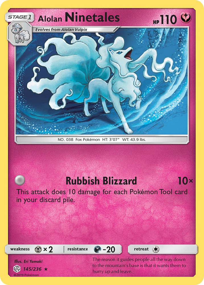 Pokemon| Alolan Ninetales (145/236) [Sun & Moon: Cosmic Eclipse] | The Nerd Merchant