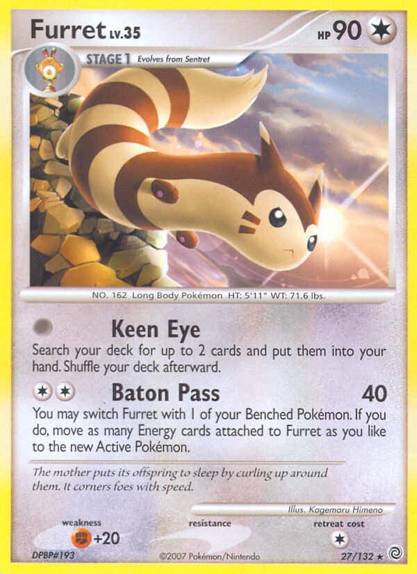 Pokemon | Furret (27/132) [Diamond & Pearl: Secret Wonders] | The Nerd Merchant